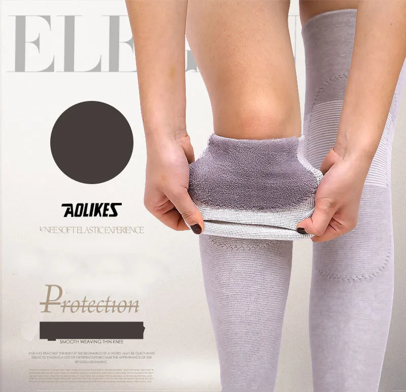 1-Pair-Winter-Outdoor-Sports-Warm-Lengthened-Knee-Pads-Protector-Protective-Elastic-Wool-Thermal-Plush-Kneepad