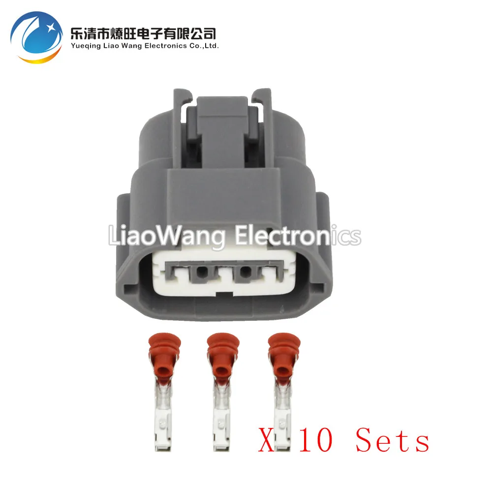 

10 PCS/lot 3pin Automotive waterproof connector with terminal DJM7032-2-21 Nissan, ignition coil high pressure bag plug 3P
