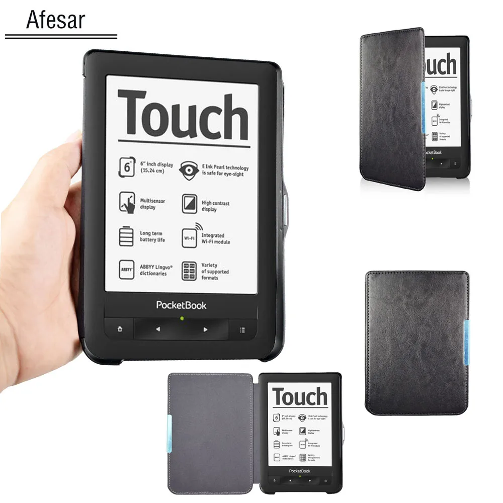 para Pocketbook Touch 622 Ereader Case e Pocketbook Toque Lux 623 Bolso Folio Ajuste pb 622 Pb623 Pele Protetora Mais Filme Mais Caneta