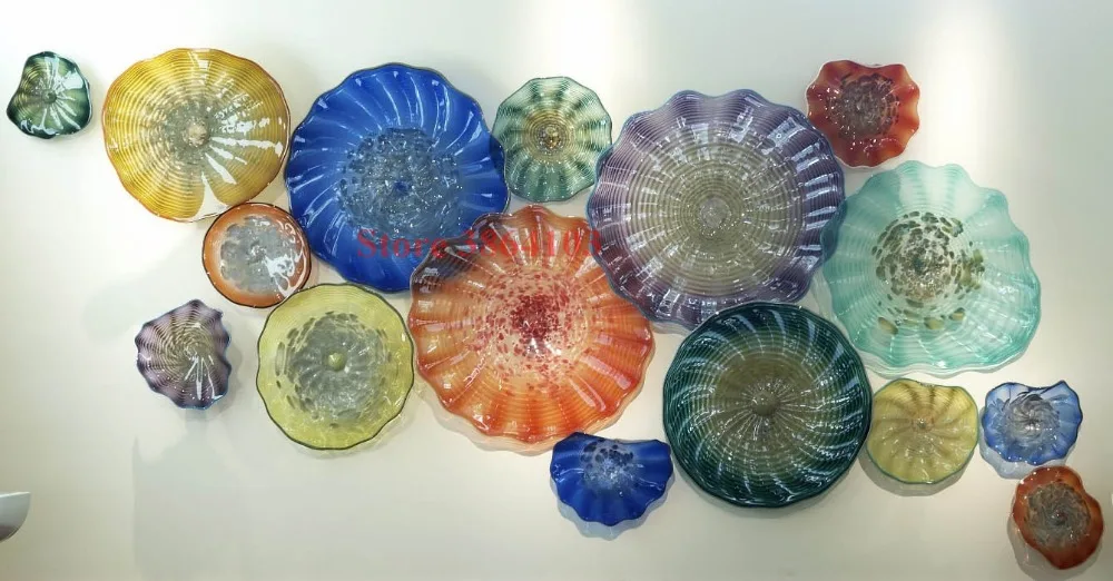 Декоративная музейная галерея 100% подвесные тарелки в стиле Дейла Chihuly ручной