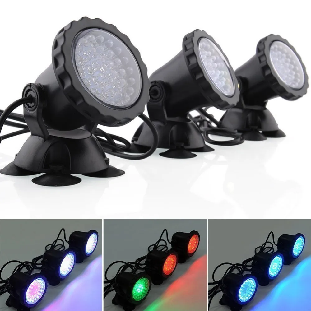 Subaquática à Prova Submersa para Piscina Luminária D'água Iluminação Fontes Lago Jardim Aquário Led 36leds Rgb 13 Luzes subaquáticas