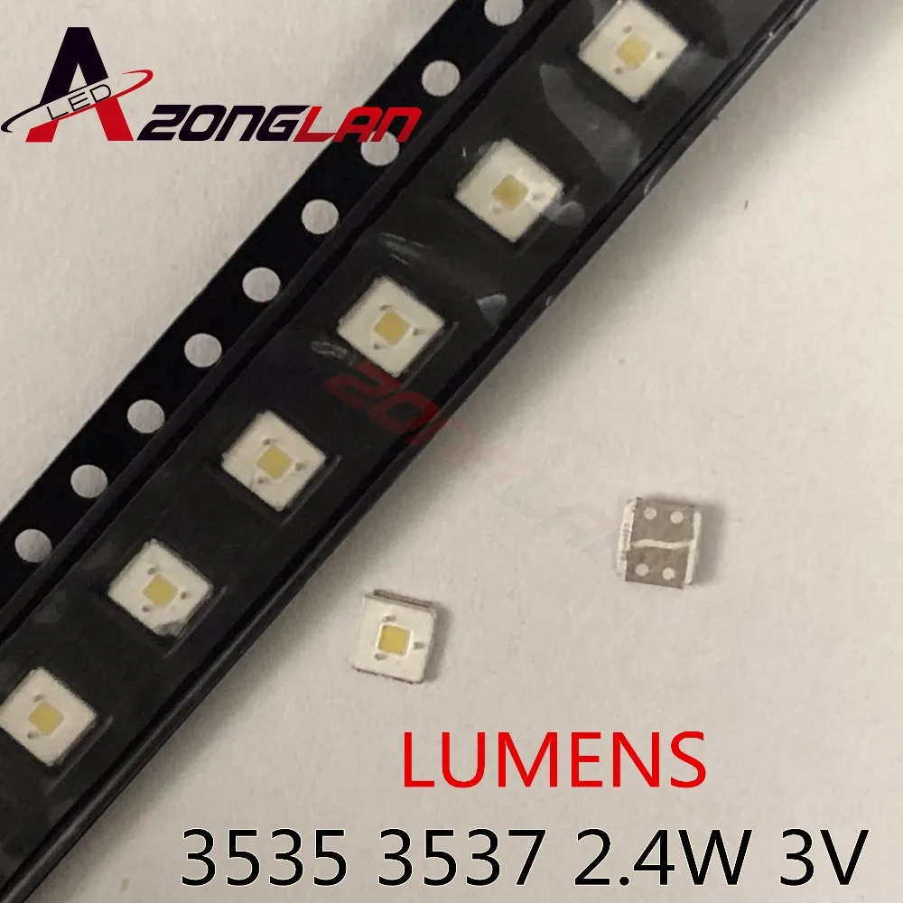 

100PCS Original LUMENS LED 3535 Light Beads Cool white High Power 2.4W 3V For LED LCD TV Backlight Applicatio