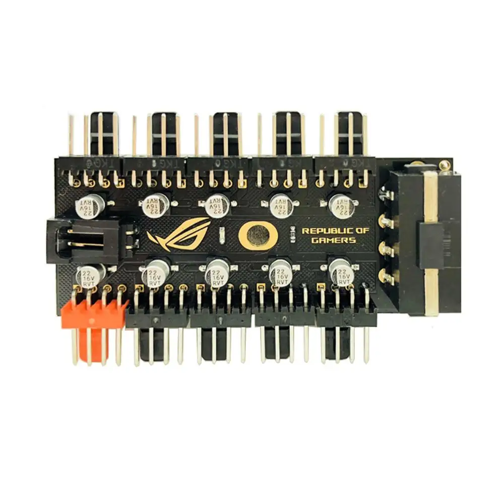 1 to 10 4Pin /SATA Cooler Cooling Fan Hub Splitter Cable PWM 12V Led Power Supply Adapter For BTC Bitcoin Miner Mining