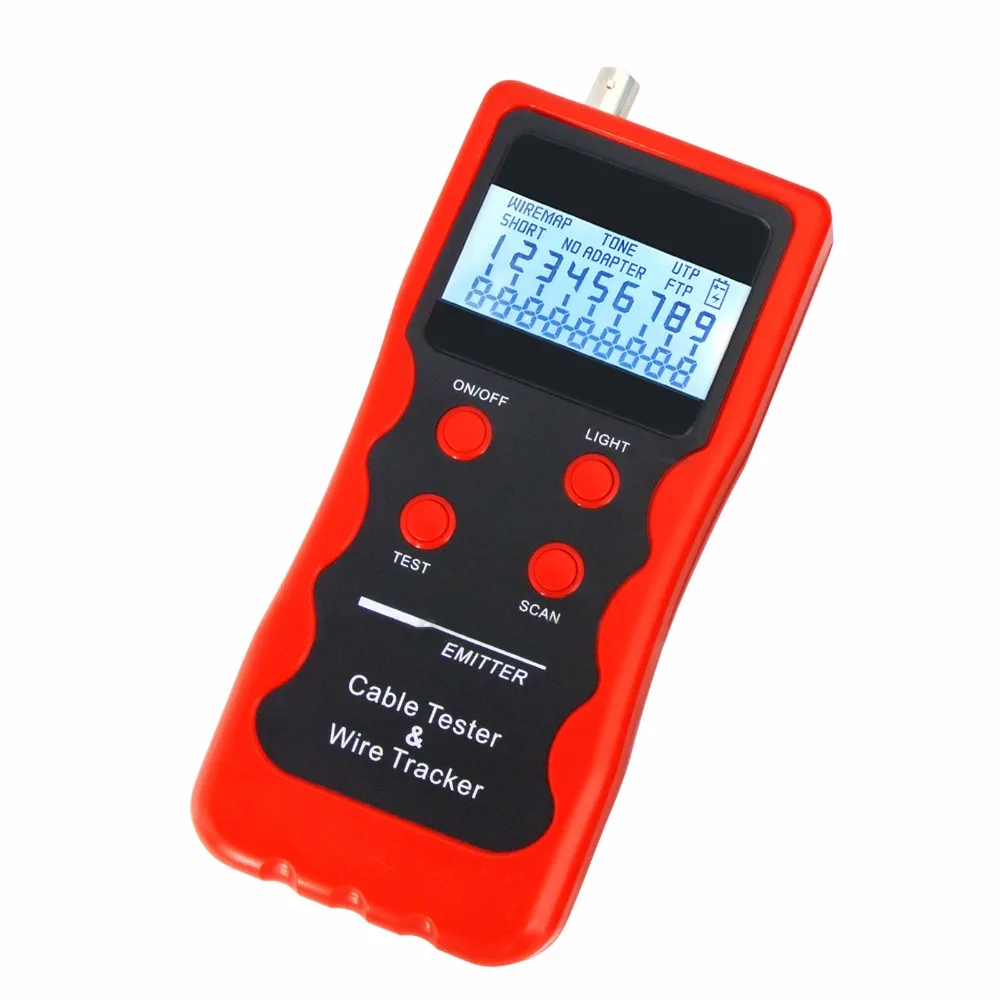 ^*Best Offers Digital Multipurpose LCD LAN Cable Tester,Test 5E,6E,telephone wire,coaxial cable,BNC,RJ45,RJ11,USB cable, 1394 line