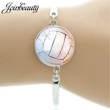 JOINBEAUTY Шарм ручной работы стеклянный купол браслет из кабошона баскетбол футбол волейбол клуб сувенир подарки браслет ювелирные изделия SP684