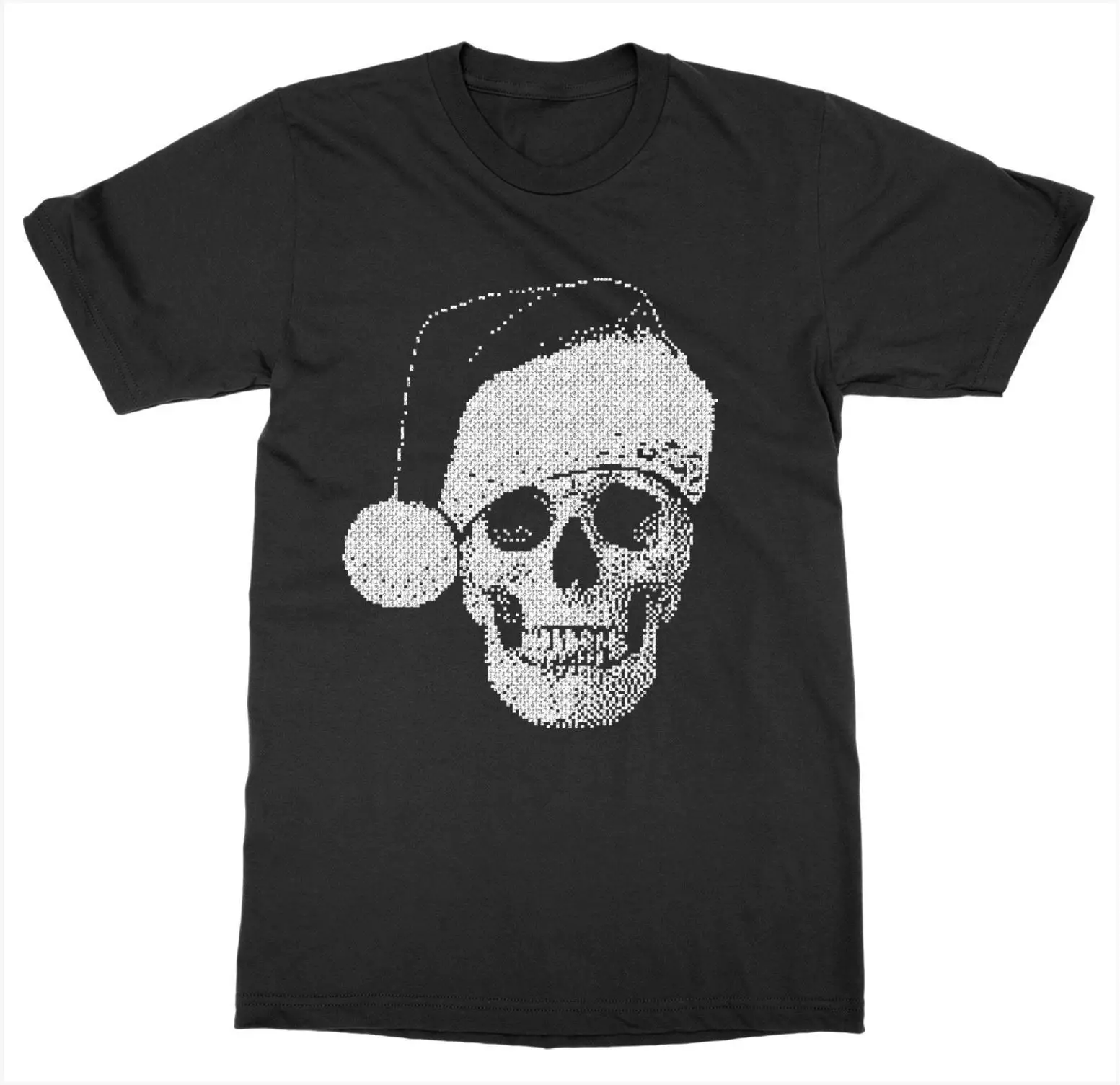 Mens Short Sleeve Christmas Shirts Short Sleeve for Men Clothing Summer Christmas Skull T Shirt Merry
