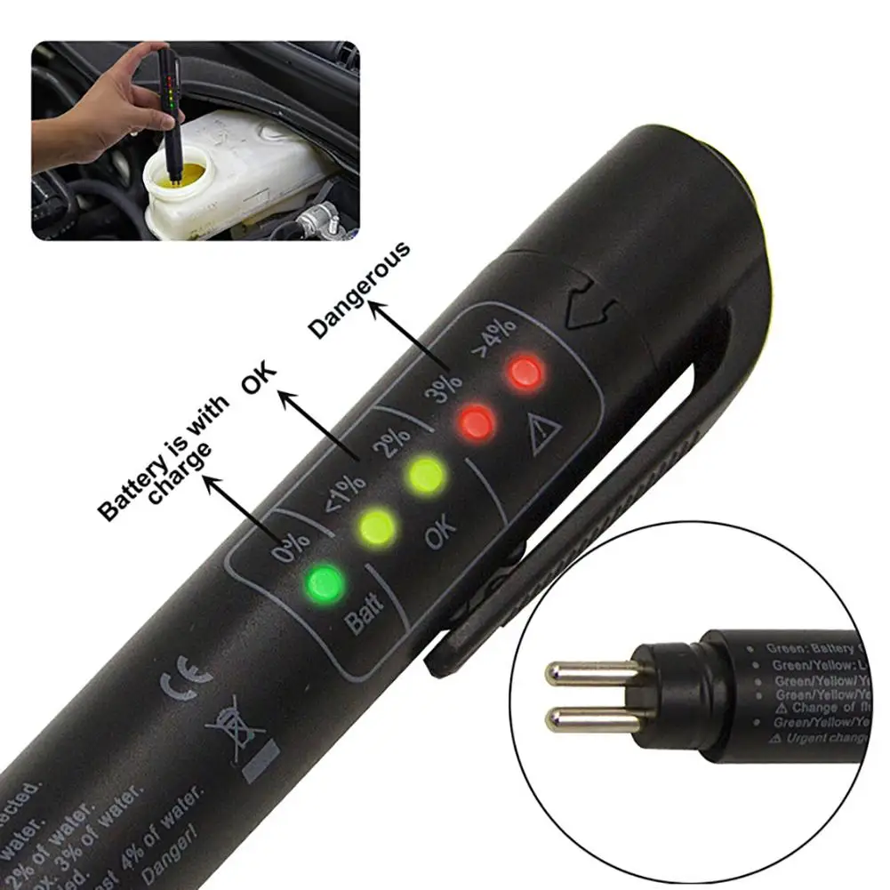

Automotive Car Vehicle 5 LED Brake Fluid Quality Tester Pen Tool for DOT3/4/5
