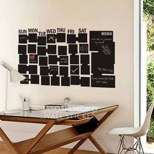 Chalkboard Wall Decal Calendar For Your Home Office Chalkboard Wall Decal Calendar For Your Home Office Stickers Decoration 60cmx105cm Free Shipping In From Garden On