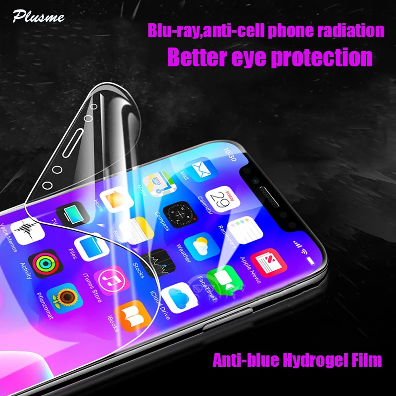 3D Full Cover Anti blue Light Hydrogel Screen Protector For iphone X 6