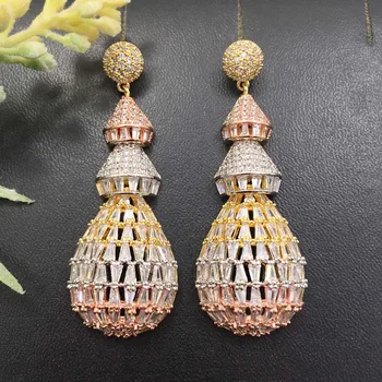

Lanyika Fashion Jewelry Distinctive Artistic Bingtanghulu Earrings Full Micro inlay Micro Plated Banquet Popular Best Gift