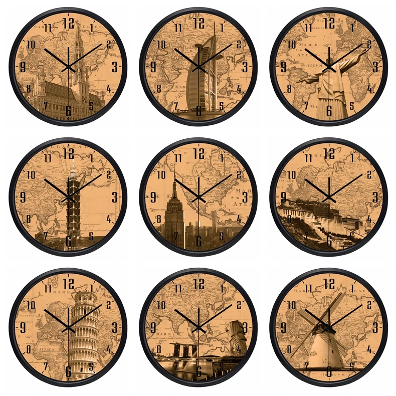 Le Monde Fuseau horaire Horloge Marque Hall de L'hôtel Horloge Monde