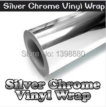 300mmX1520mm Chrome Silver Mirror Vinyl with Bubble Free Air Release DIY Wrap Sheet Film Car Sticker Decal Car Styling