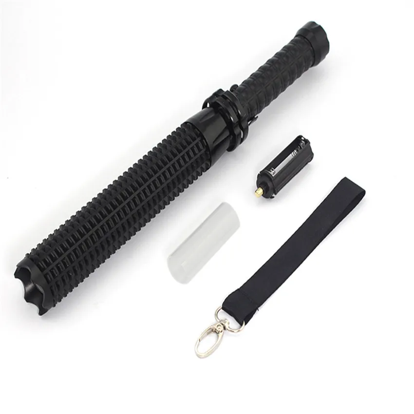 

Zoomable 3-Mode Q5 LED Baseball Bat Emergency Flashlight Flash Light Torch Baton Self-defense Lights Free Shipping