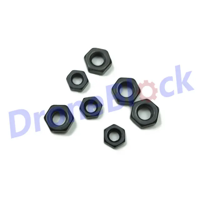 

50 Pcs M2 M2.5 M3 M4 Metal Hex Nut Black