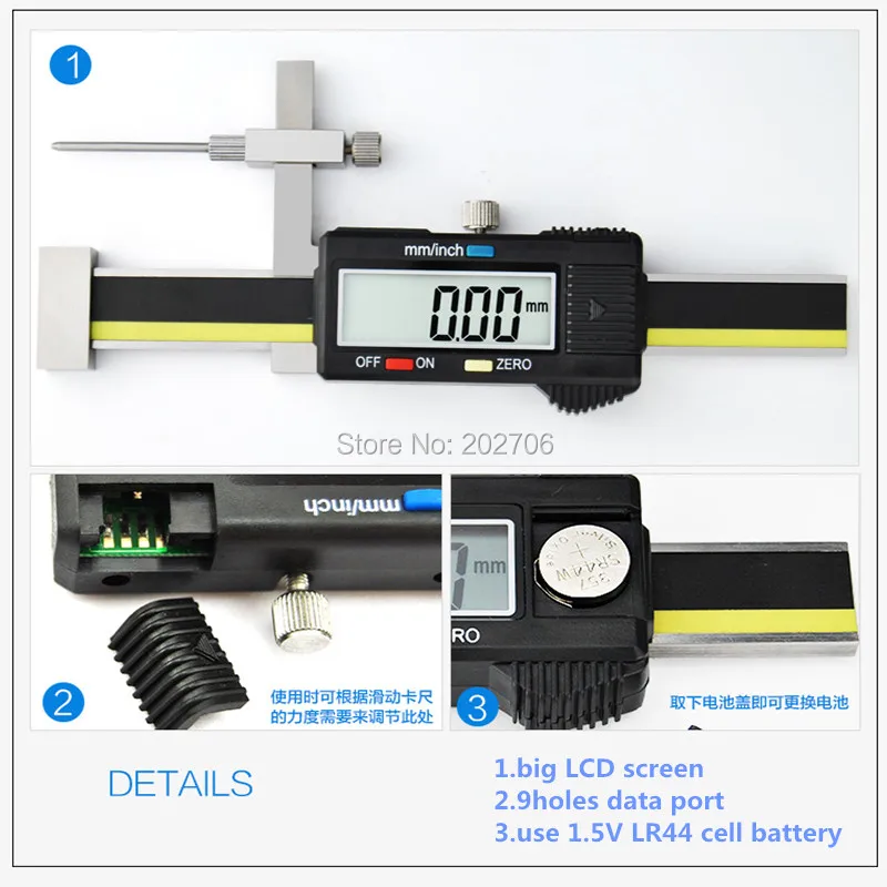 0-10 мм электронный цифровой шаг и измеритель зазора шаг с сменной измерительной точкой из нержавеющей стали vernier измеритель зазора