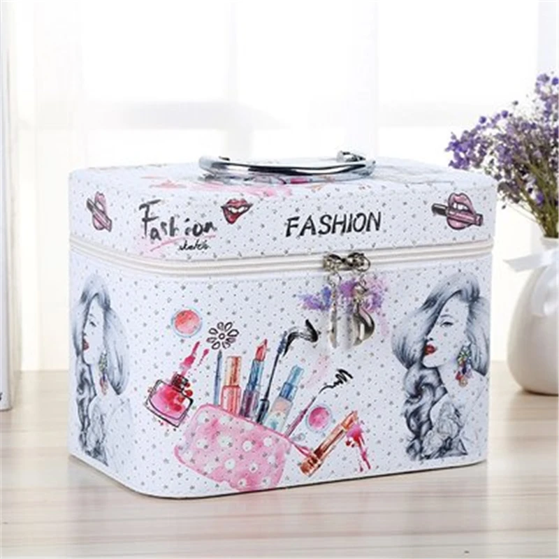 3 Pcs Korean Makeup Cosmetics Set Women Beautician Professional Printing Portable Cosmetic Box Manicure Cases Travel Organizer 3 Pcs Korean Makeup Cosmetics Set Women Beautician Professional Printing Portable Cosmetic Box Manicure Cases Travel Organizer
