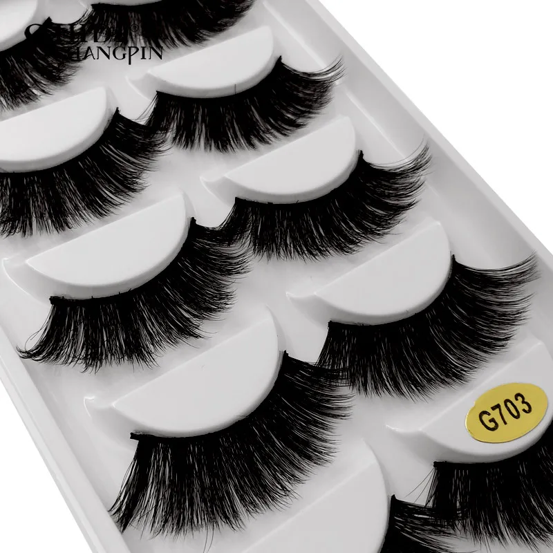 SHIDISHANGPIN 5 pairs eyelashes hand made 3d mink lashes natural long mink eyelashes full strip lashes makeup 3d false eyelashes SHIDISHANGPIN 5 pairs eyelashes hand made 3d mink lashes natural long mink eyelashes full strip lashes makeup 3d false eyelashes