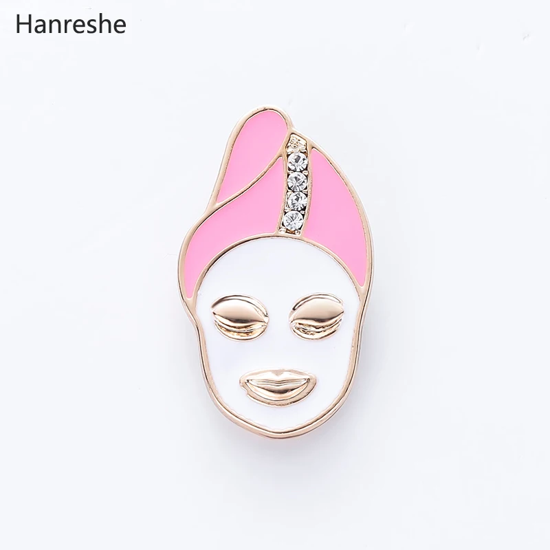 

Hanreshe Cute Women Face Pin Badge Medical Gift Women Gold Silver Rose Gold Pins Metal Trendy Jewelry Enamel Pins Brooches