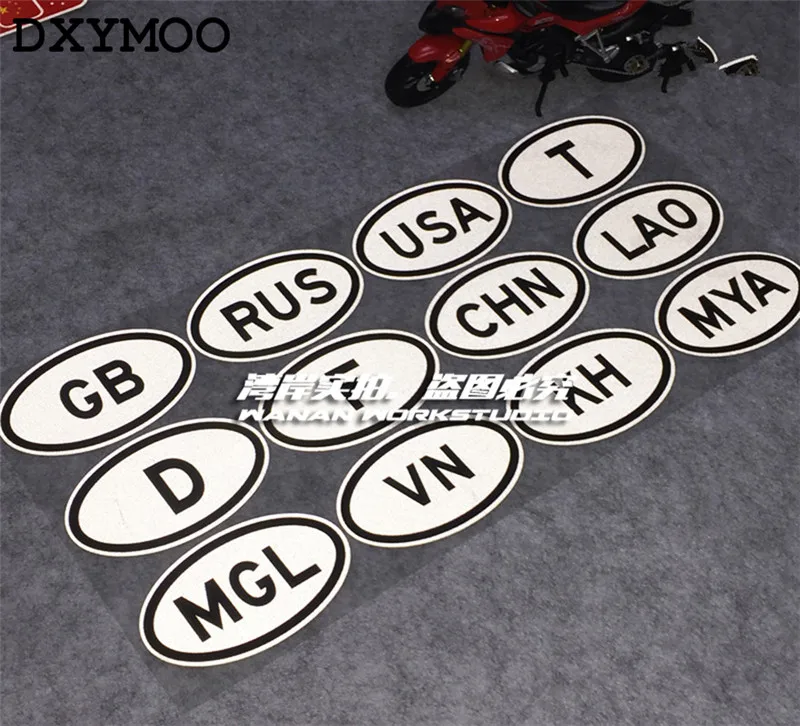 Виниловые наклейки на автомобиль 12 национальность Марк США GB MGL VN MYA ADV GS
