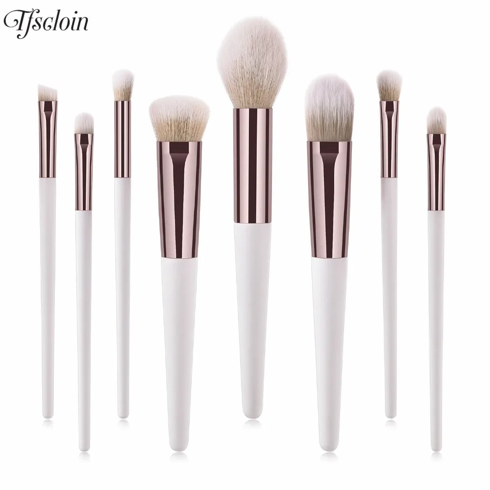8Pcs Professional Makeup Brushes Tool Facial Foundation Powder Contour