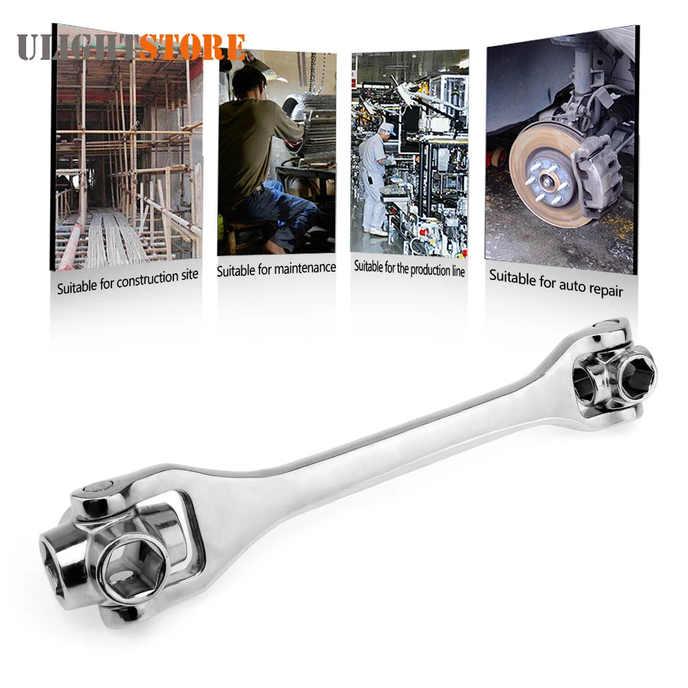 comprar Universal Tomada Doméstica Chave 8 10 12 13 14 17 19 21 8 Em 1 Spanner Chave Ferramenta Multi Reparação kit de Ferramentas de Mão