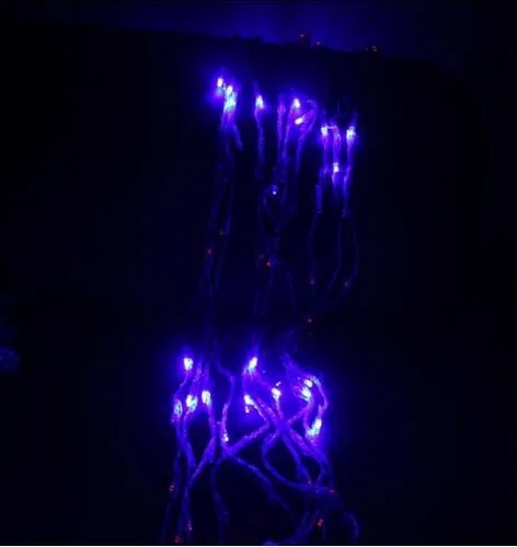 Luzes ao ar Decoração do Natal Guirlandas de Casamento Luzes de Natal Novo! Livre Levou Waterfull ac Led String Luces Navidad Ano 2x2 m 15 Fios de LED