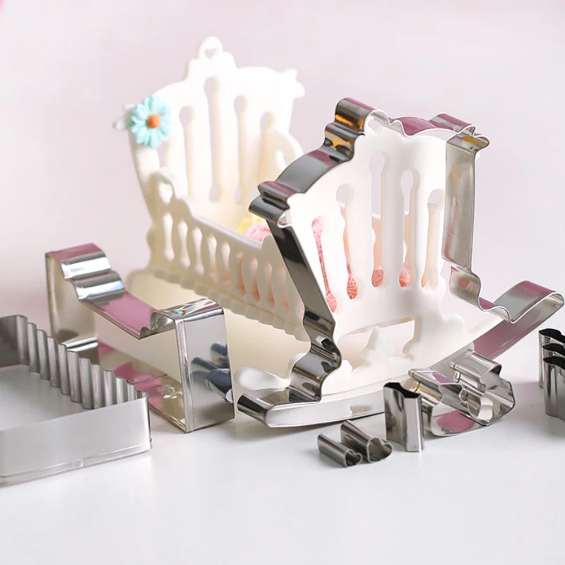 

Baby Cots 10Pcs Cutting Cookie Cutter Stainless Stell Pastry & Biscuit Baking Cutter Cake Mold Fondant Tools