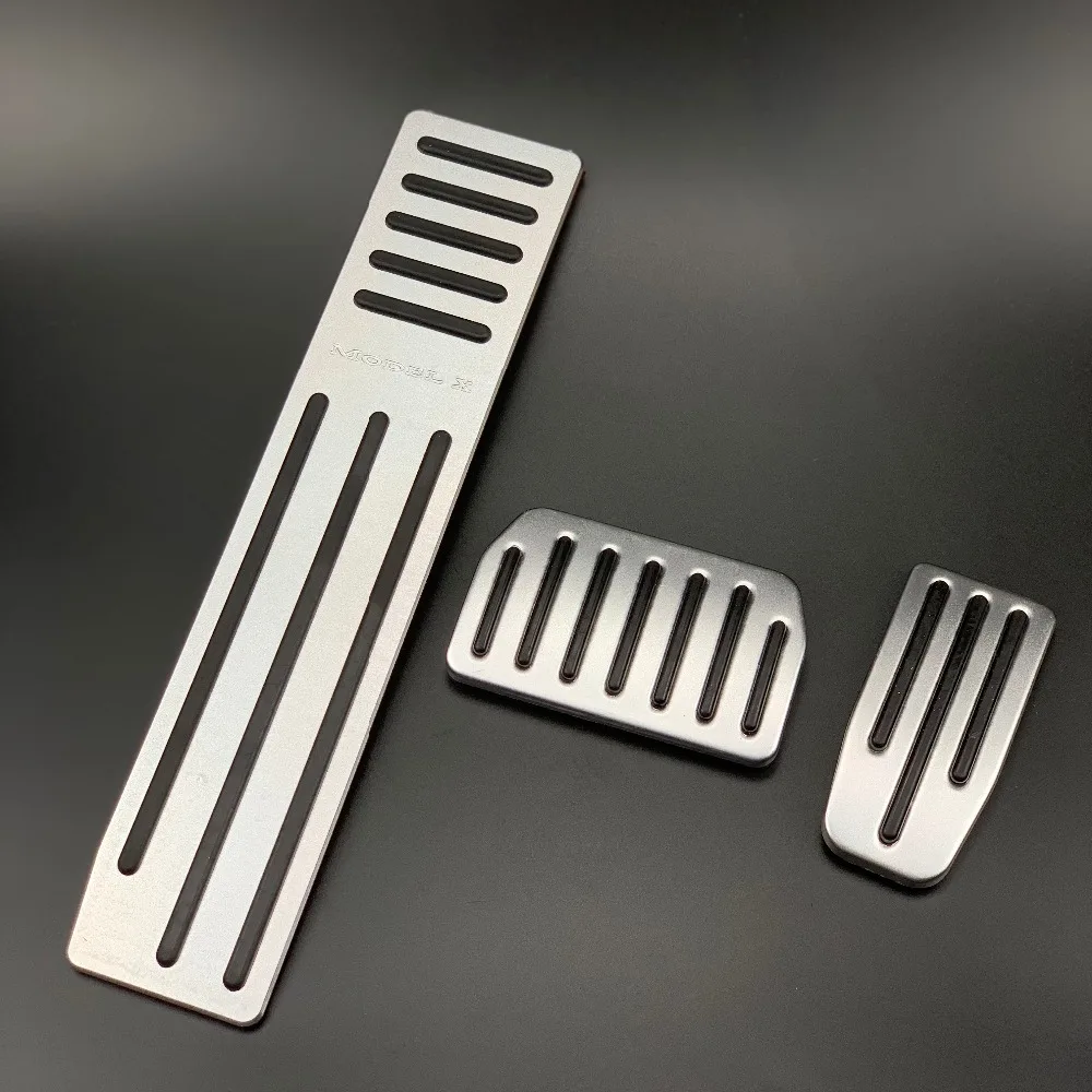 

3pcs Aluminium alloy Accelerator Foot Rest Modified Pedal Pad for Tesla Model S Model X Pedals Car Accessories