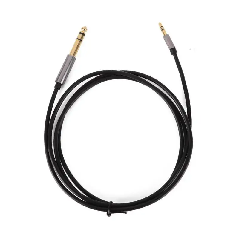 

3.5mm to 6.35mm Audio Aux Cable Adapter Converter for Mixer Amplifier CD Player Speaker Gold Plated 1.5m