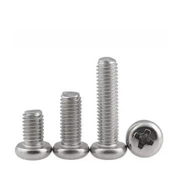

2-10Pcs GB818 M5 M6 M8 316 Stainless Steel Phillips Round Head Screw Cross Recessed Pan Head Machine Screws