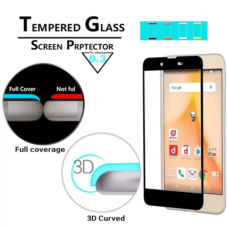 3d Curved Edge Full Coverage Glass Film For Sharp Aquos Ever Sh 02j Tempered Glass Film Screen Protector Film Anti Scratch Phone Screen Protectors Aliexpress