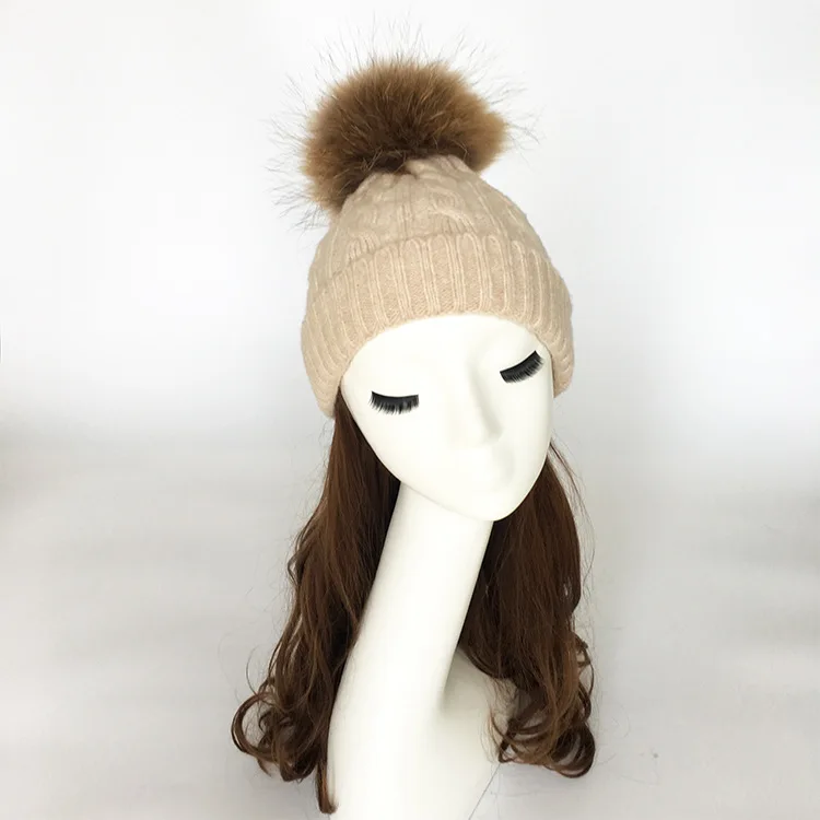 2018 Winter New Arrived Lady Pompom Hat Wool For Women's Cap Solid Color Hairball Casual Skullies Beanies ACI51 (4)