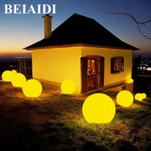 BEIAIDI 7 цветов RGB Солнечный Шар садовый светильник с пультом дистанционного управления Светодиодный светильник для газона солнечная вилла Пейзаж патио лампа