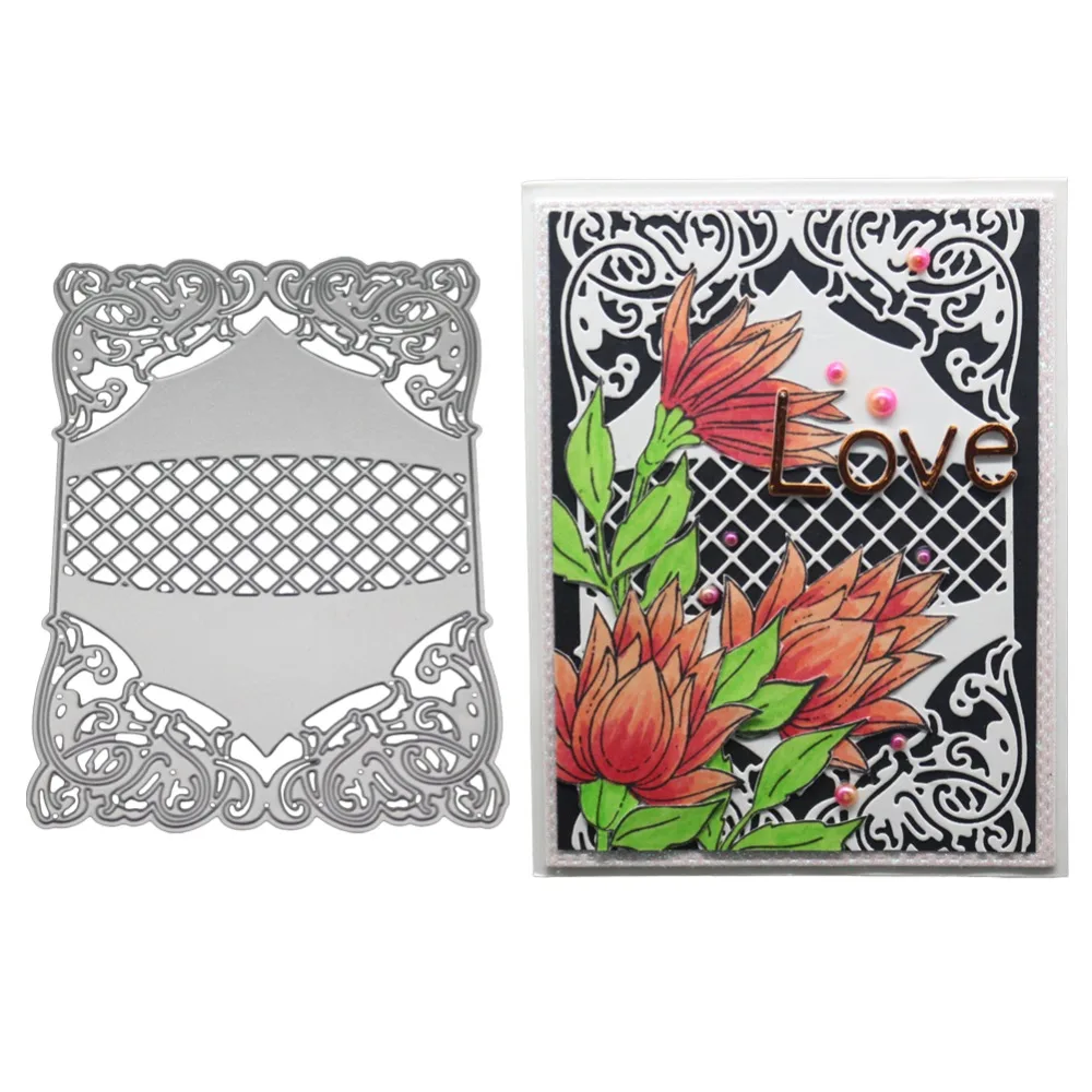 

2019 New Flower Metal Cutting Dies Making Stencil for Scrapbook Greeting Card Edge Lace Hollow Border Frame Embossing Carft