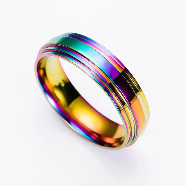 fashion men titanium ring high quality rainbow titanium wedding rings for men women us 6 - Rainbow Wedding Rings fashion men titanium ring high quality rainbow titanium wedding rings for men women us 6 - Rainbow Wedding Rings