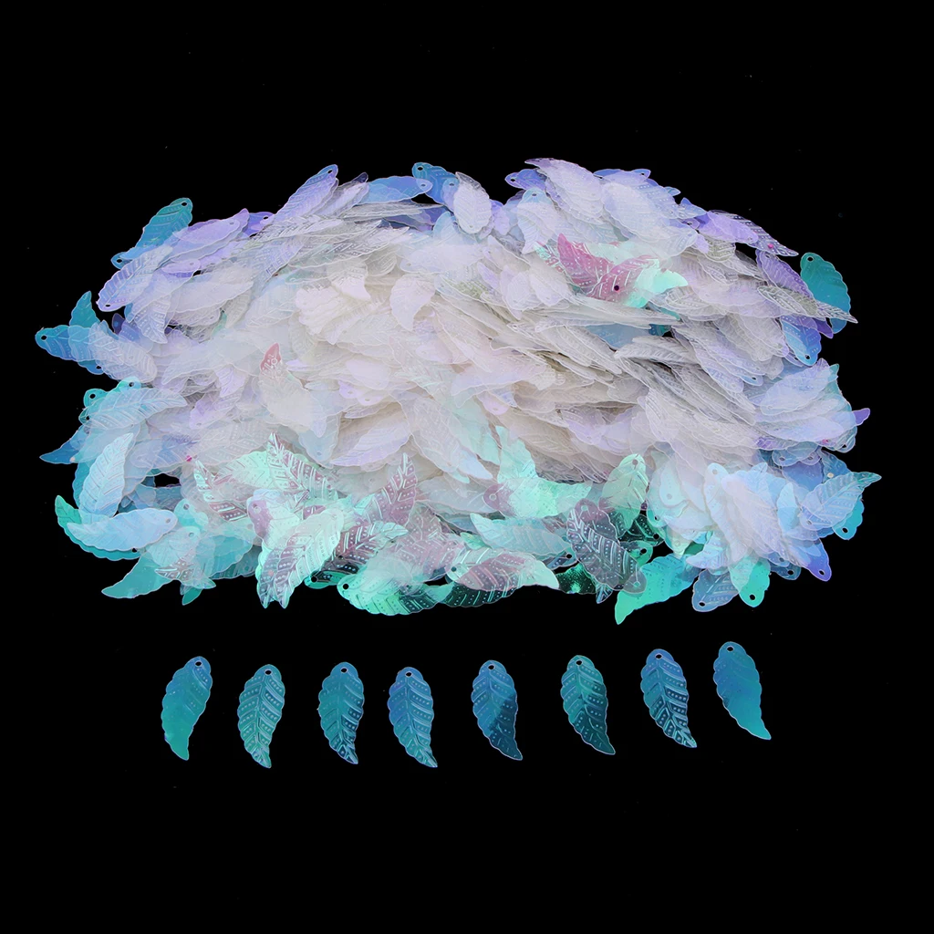 Bag of 1100Pcs DIY Loose Leaf Sequins Glitter Paillette Spangles Lentejuelas for Sewing Bag Wedding Dress Craft Cross Stitch