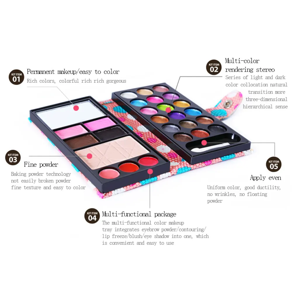 Eye Shadow Palette Natural Glitter Shimmer Pearl Eye Shadow Powder Palette Pearl Light Eye Shadow Cosmetic Make-Up