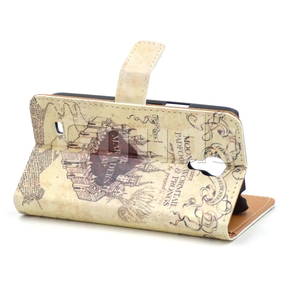 The Marauders Map Leather Wallet Case for Samsung Galaxy S4 mini i9190 I9192 I9195
