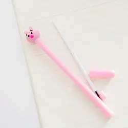 36 шт. прекрасный розовый Пятачок нейтральной ручка 0,38 мм воды ручка сажи ручка для подписей, канцелярские для студентов оптовая продажа