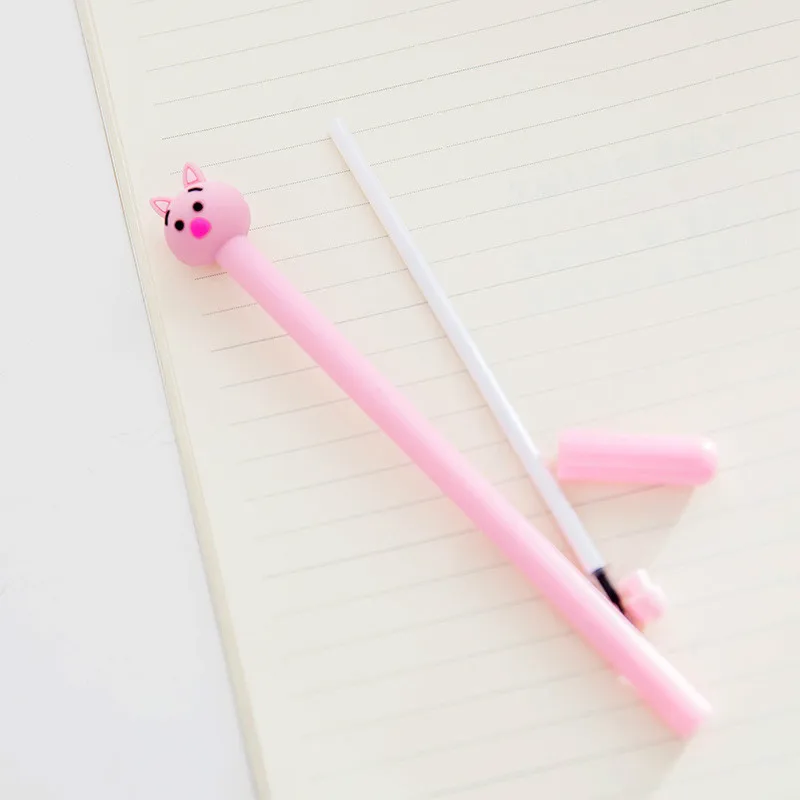 

36pcs Lovely Pink Piglet Neutral Pen 0.38mm Water Pen Carbon Black Signature Pen Stationery for Students Wholesale