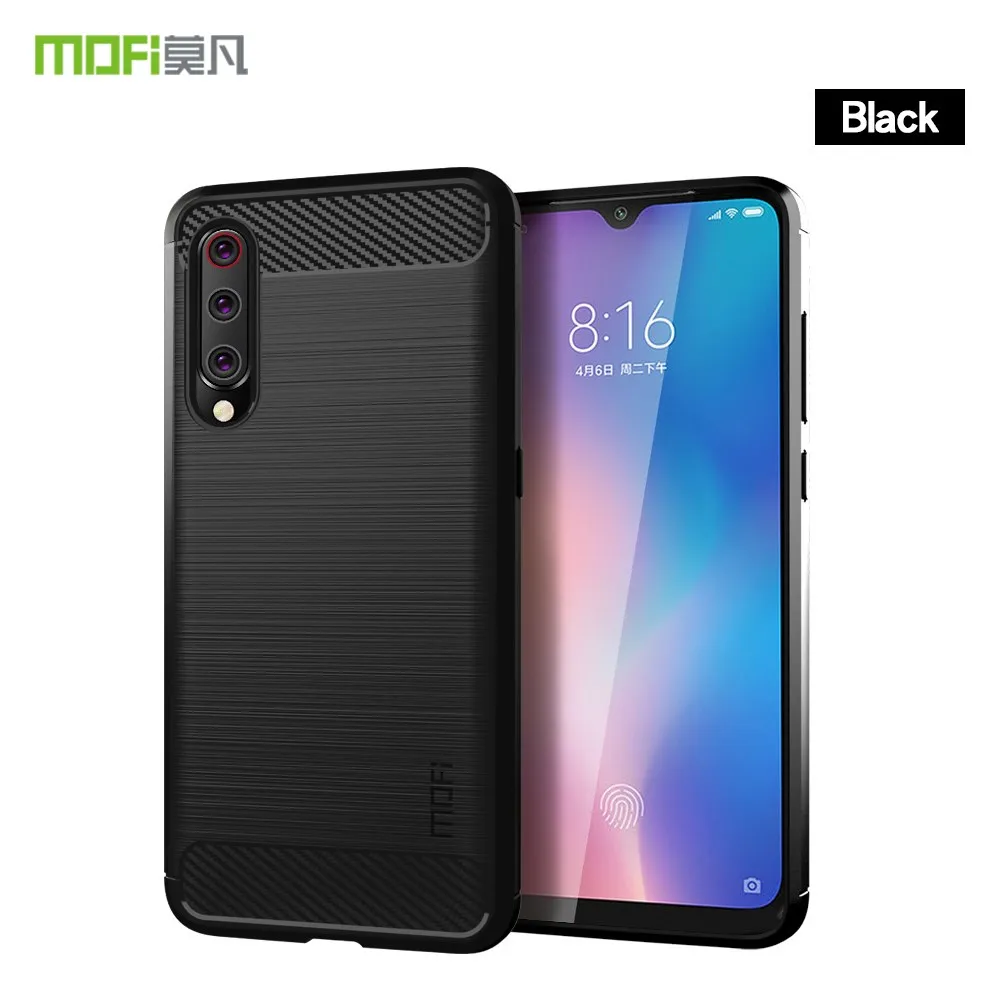 xiaomi leather case glass for Xiaomi Mi 9 Case MOFi Carbon Fiber Heavy ShockProof Back Cover For Xiaomi Mi 9 Se Luxury Silicone Protective Coque xiaomi leather case chain Cases For Xiaomi