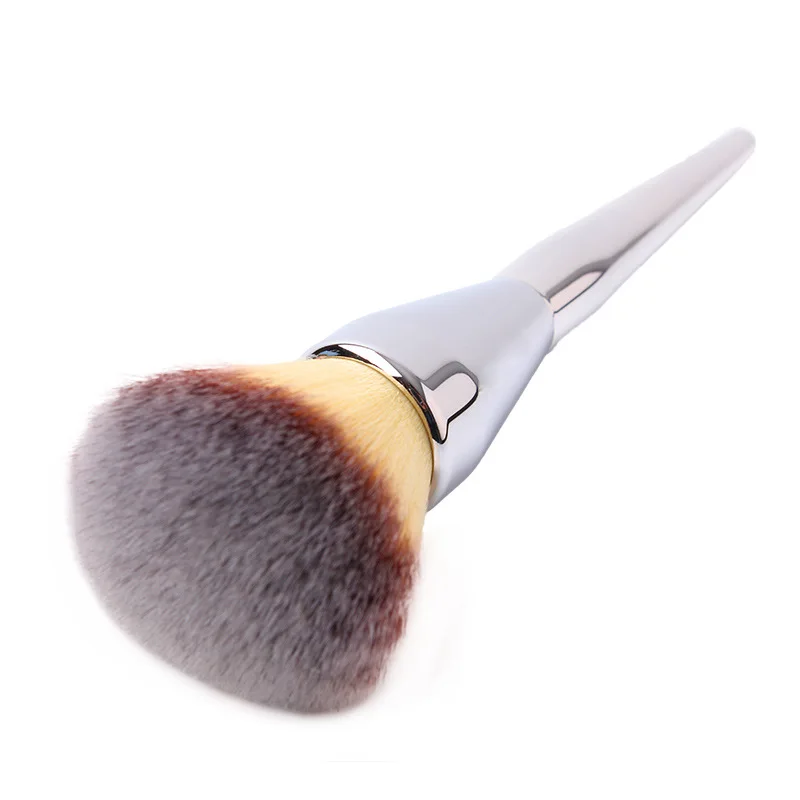 

Big Professional Foundation Makeup Brushes Silver Handle Synthetic Brush Blush Face Powder Cosmetic Makeup Brush Tools