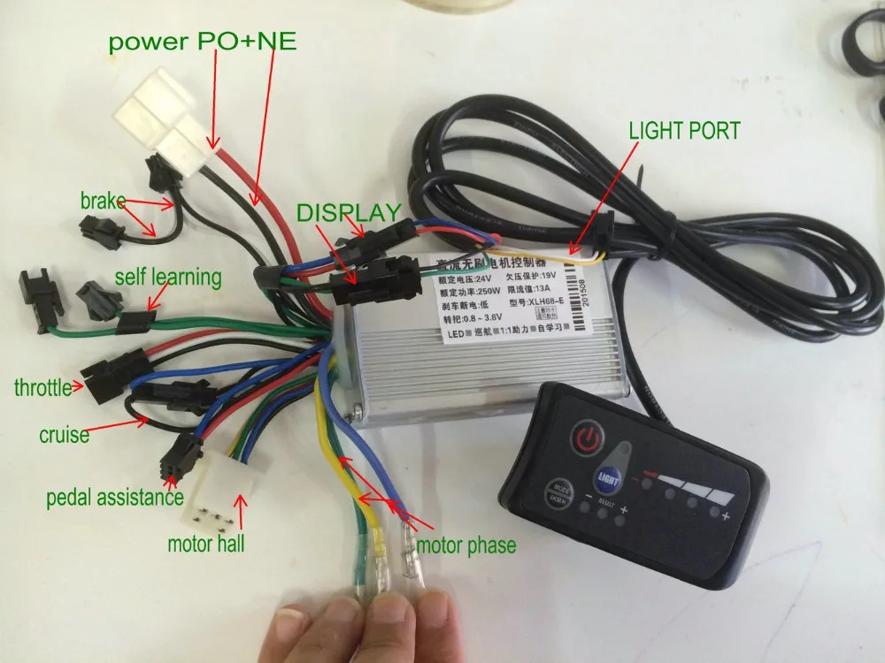 Cheap 24v36v48v250w350w controller&led display control panel with 6KM/H cruise &light control switch button electric bike scooter part 2 Cheap 24v36v48v250w350w controller&led display control panel with 6KM/H cruise &light control switch button electric bike scooter part 2