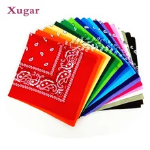 Fashion Women Hair Accessories Linen Bandana Scarf Square Female Bandanas Headwear Rock Cool Girls Multi Paisley Headbands