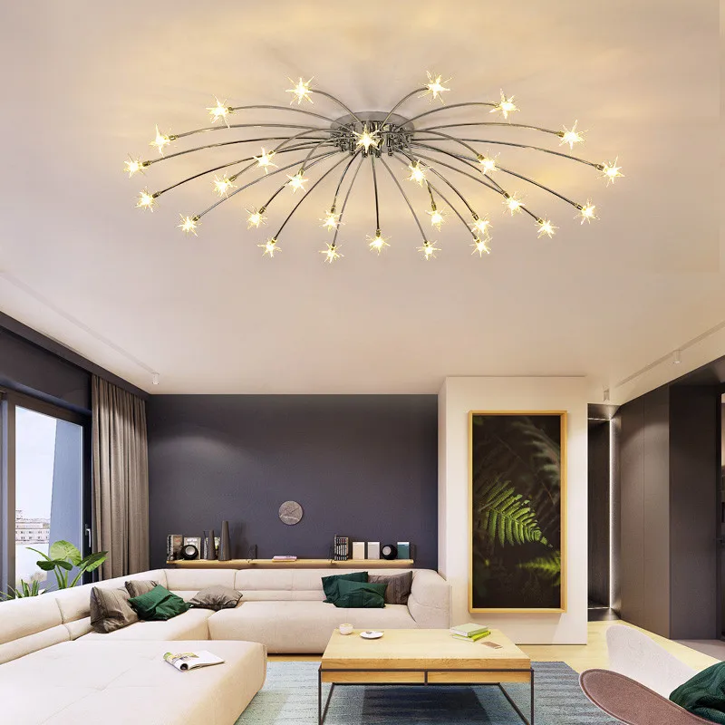 Lustres de Teto Plafonnier para o Quarto Luz da Lâmpada do Gelo Design Criativo Lâmpada Flor Vidro Lustre Decoração Casa Luminárias Led 3 Luzes de teto