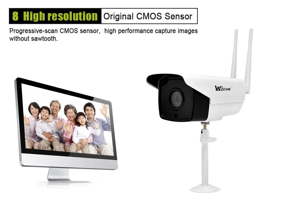 Wistino CCTV WiFi IP Camera 720P Outdoor Security Camera Bullet Waterproof Surveillance Camera Wireless Network Night Vision 1MP (12)