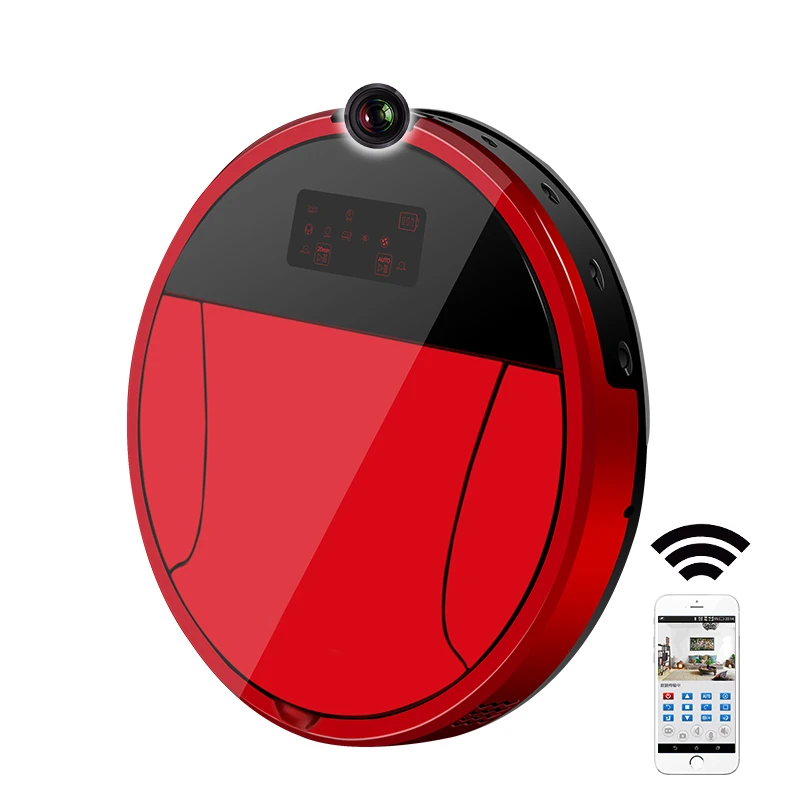 

PAKWANG 2018 Robot Vacuum Cleaner Sweeping Mopping With Camera/Wi-fi Control/Night Surveillance/Video Call/7000Mah Battery Diqee