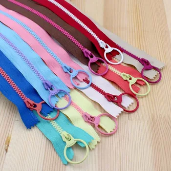 

30CM 20 PCS Bump the color 3# Resin Zippers Lifting Ring Quoit Zipper DIY Handmade Accessory Sewing Craft Bag Garment Material