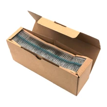5000 pçs/caixa 1/4W Filme De Metal Resistor 1R ~ 1M 100R 220R 330R 10 2 1K K 3.3K K 5.1K 100K ohm