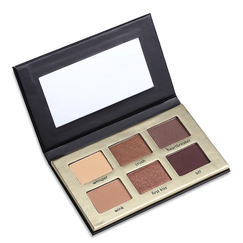 

COCOSH SHE Cosmetics 6 Color Matte Natural Eye Shadow Palette EyeShadow Nude Eyelid Waterproof Makeup with Mirror